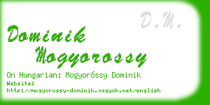 dominik mogyorossy business card