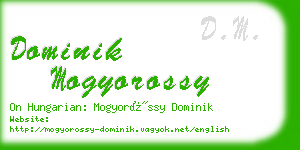 dominik mogyorossy business card